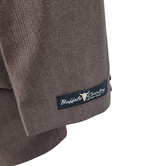 Buffalo Country Western Wear Mens Brown 36R Blazer Color Block Yoke Back Cowboy - Picture 8 of 12